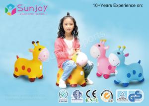 China Sunjoy Factory Price Plastic Animal Toys cute giraffe Bouncy Hopper Giraffe Indoor Inflatable Jumping Toys For Infant on sale