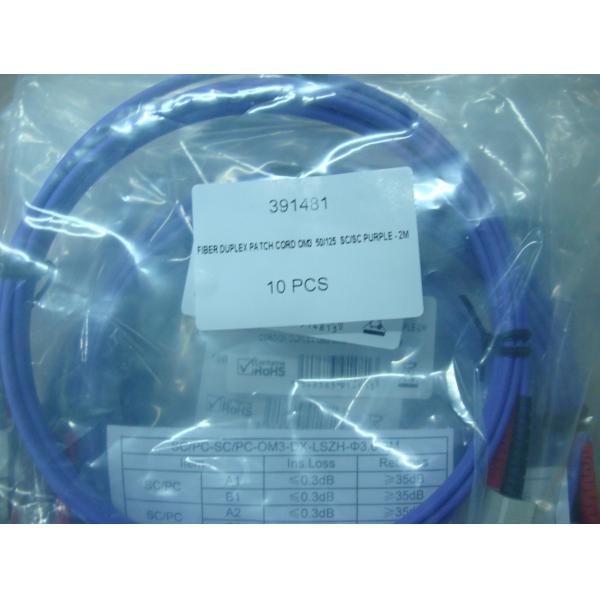 OM3 SC / UPC-SC / UPC Duplex LSZH Multimode Fiber Optic Cable Blue