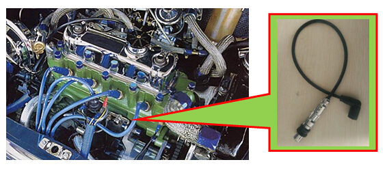 TY0022C04 High / Low Temp Resistance Wire Set For Spark Plug Linking With Ignition Coil