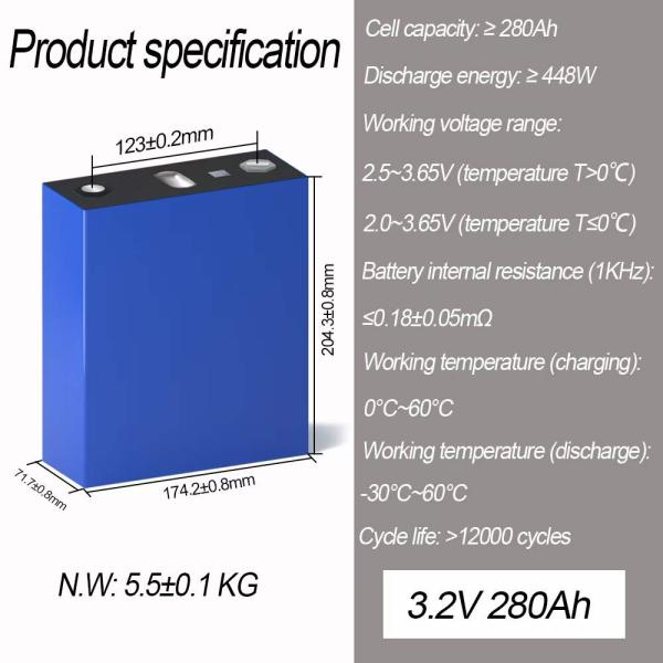 Semi Solid State Battery Grade A Newest Original 280ah Prismatic Cell Safer Performance
