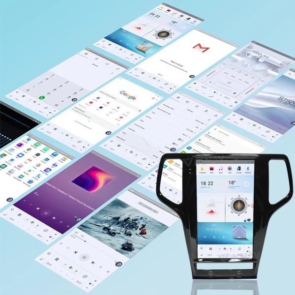 13.6 Inch Touch Screen Stereo For 2011-2013 Jeep Grand Cherokee 128G Navigation GPS Multimedia Player Wireless Carplay