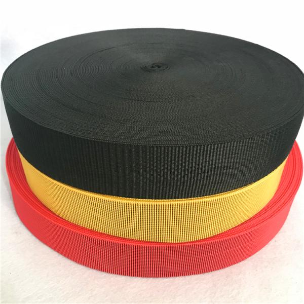 PP Tape Black Color Plastic Webbing For Patio Chairs 50mm Width 50g/M