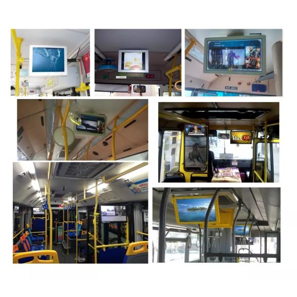 Full HD Wifi Bus Advertising Display 21.5" Metal Frame CD MP3 / MP4 Players