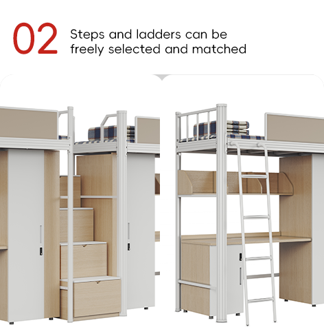 Large Storage Space Student Apartment Bed