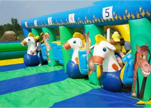 Quality PVC Tarpaulin Inflatable Horse Racing Game For Kids , 3 Years Warranty for sale