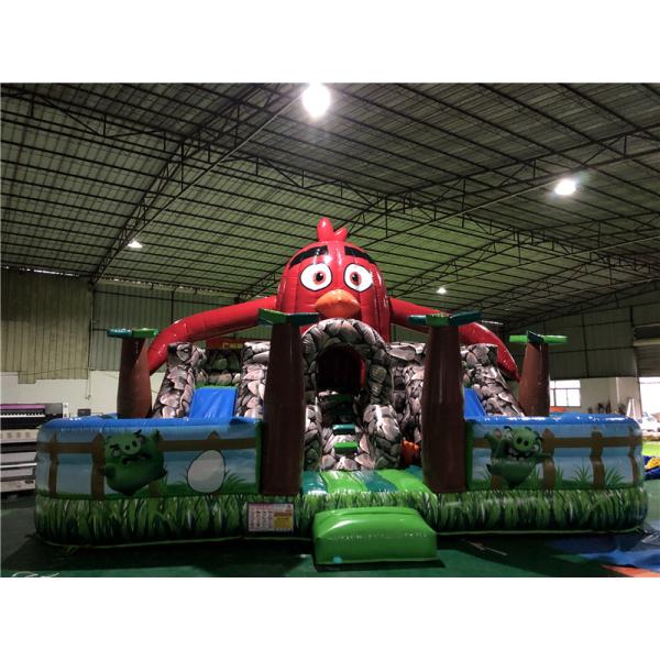 China factory Funny angry bird inflatable kids bounce house bouncer bouncy castle combo for sale