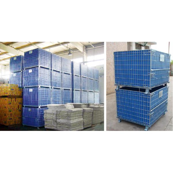 Galvanized Storage Cage Wire Mesh Container Foldable Storage Cage