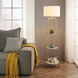 China E27 Wood Fabric Column Floor Lamp Indoor Living Room Decoration Modern on sale