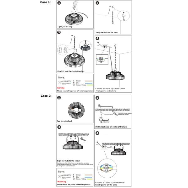 Driverless High Bay LED Lights 6500K 12000lm For Workshop Warehouse