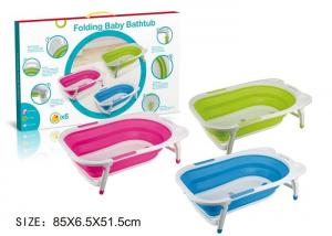 Quality 27 &quot; Foldable Baby Bathtub Newborn Toys Green Pink Blue Gift 0 Month for sale