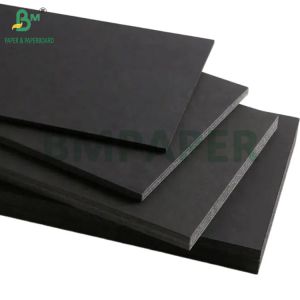 1mm 1.5mm Black Cardstock Paper Sheet For Cosmetics Boxes 70 X 100cm Solid