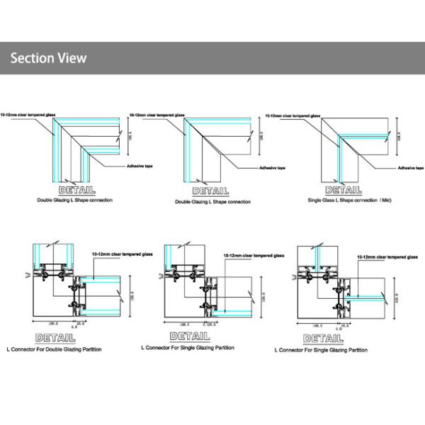 Toughened Safety Laminated Glass Frameless Partition Wall With Solid Timber Wooden Door