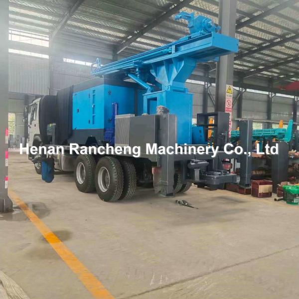 350m Depth Truck Mounted Drilling Rig / Truck Mounted Water Well Drilling Rig Machine With 6X4 HOWO Truck