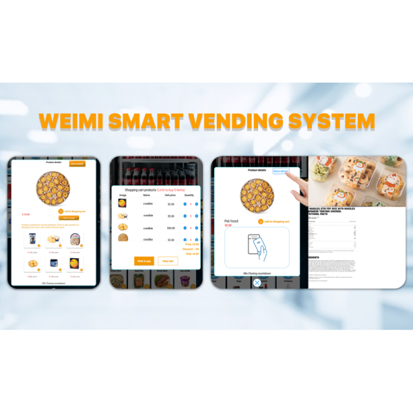 WEIMI Big Capacity Cookie Vending Machine With Elevator for Cookie & Bread Shop Owner