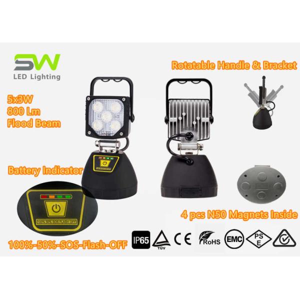 800 Lumen Extreme Bright Handheld LED Work Light Battery Powered Magnetic Base
