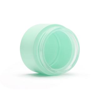 China Empty Painting Green Cosmetic Container Package Frosted Cream Glass Jars 30g 50g on sale