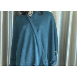 Popular Bule Acrylic Knit Scarf Sweater Wrap Shawl Customized Design