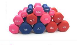China Export Quality Colorful Fitness Women Neoprene Coated Dumbbells for sale on sale