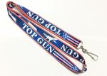 Dye Sublimation Custom Printed Lanyards J Hook For Sports / Camping / Travelling