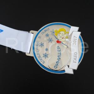 China Russian Snow Games Medal of Honor customization, silver soft medal, love angel theme medal on sale