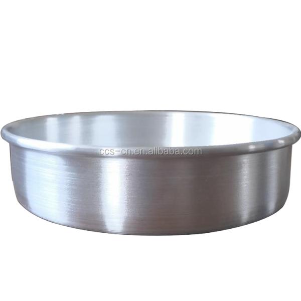 7*2 inch aluminum round silver cake baking pan Straight body solid bottom fixed bottom cake pan