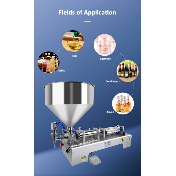 Semi Automatic Double Heads Paste Piston Filler Water Bottle Pneumatic Filling Machine for Liquid/Sachet/Oil/Cream Lotion