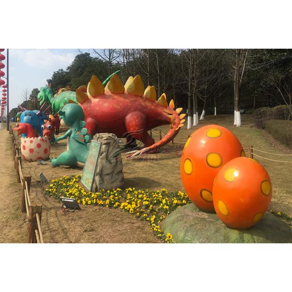 Silicon Ruber Outdoor Playground Fiberglass Dinosaurs Colors Diversified