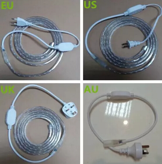 AC110V / 220V Flexible High Voltage LED Strip Light Warm White SMD2835 LED