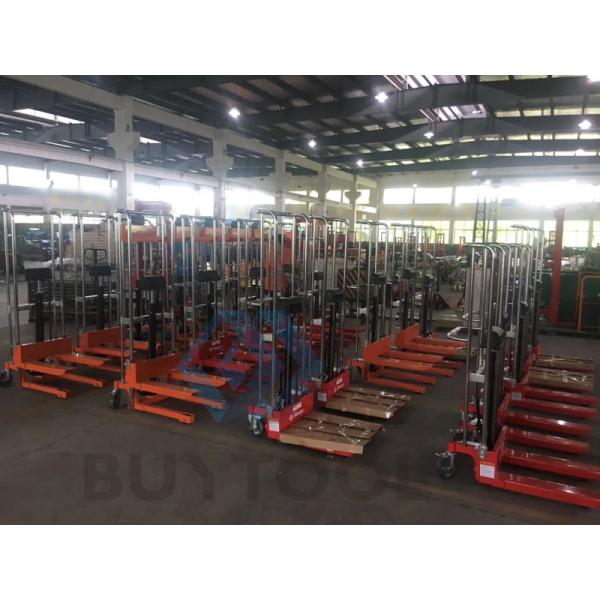 PJ4150 Hydraulic Manual Forklift Stacker 400kg 1000kg 1500kg Work Positioner Adjustable Fork Type