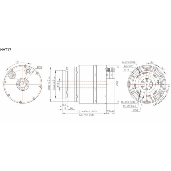 HAT Series Rotary Hollow Shaft Actuators Integrated With Power Harmonic Servo Drive
