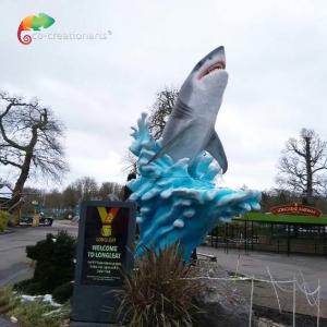 Quality Aquarium 7Meter Realistic Animatronic Animals Shark Wave Realistic Model for sale