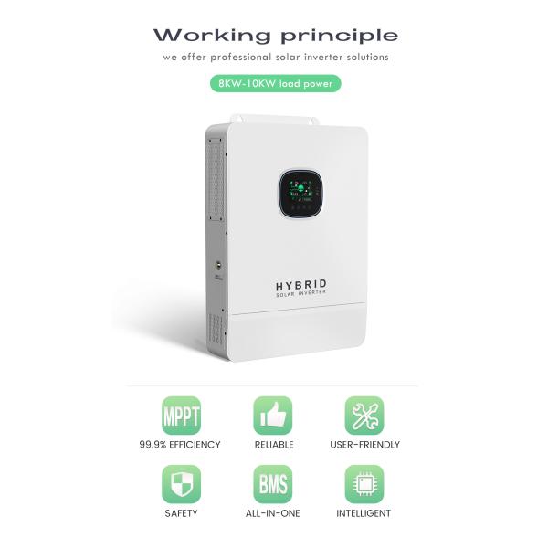 120V / 240V Solar Hybrid Inverter 8KW 48V Pure Sine Wave Off Grid Inverter