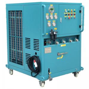 Quality oil less 10HP refrigerant ISO tank gas recovery unit recycling charging machine ac filling equipment for sale