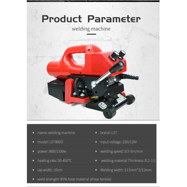 1.3kW Hand-Held Plastic Welding Machine for HDPE PVC Tarpaulin Welding Efficiency