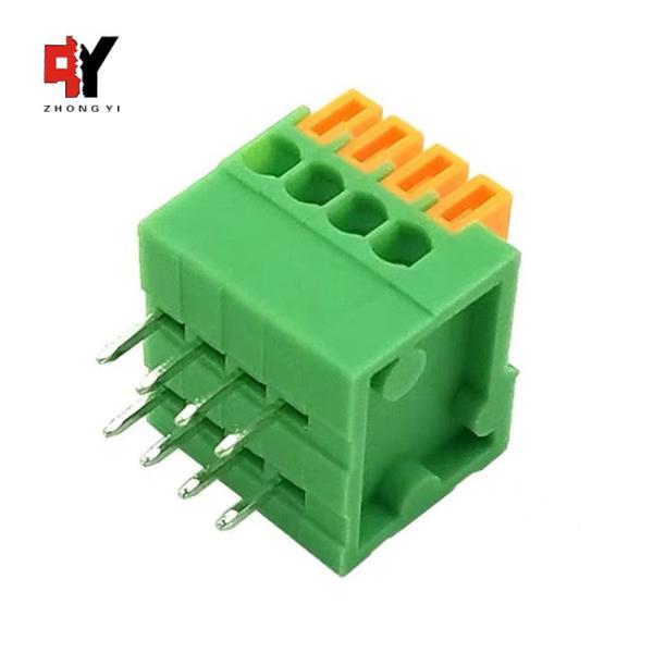 Narrow Spacing 2.54 mm Screwless PCB Spring Terminal Block 150V 4A