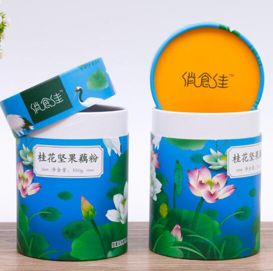 Airtight Cardboard Cylindrical Packaging Box Spiral wound Round Paper Box