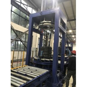Wire Coils Compacting Automatic Wrapping Machine LLDPE Film