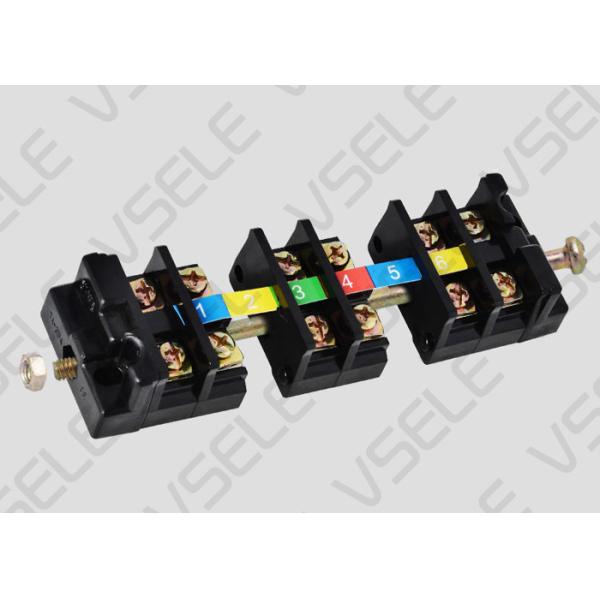 Din Rail Screw Dual Row Terminal Block TA Type Combination Black Color