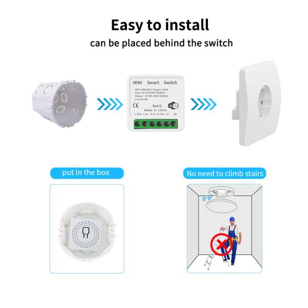 mini Breaker Switch Tuya Smart circuit WIFI Switch Supports Google Home Alexa Voice