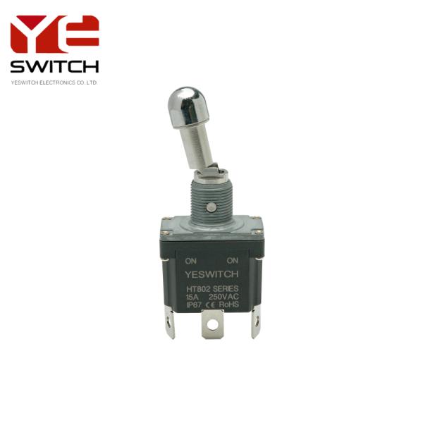 Locking Handle Single Pole On-on Metal Toggle Switch With PC Terminal