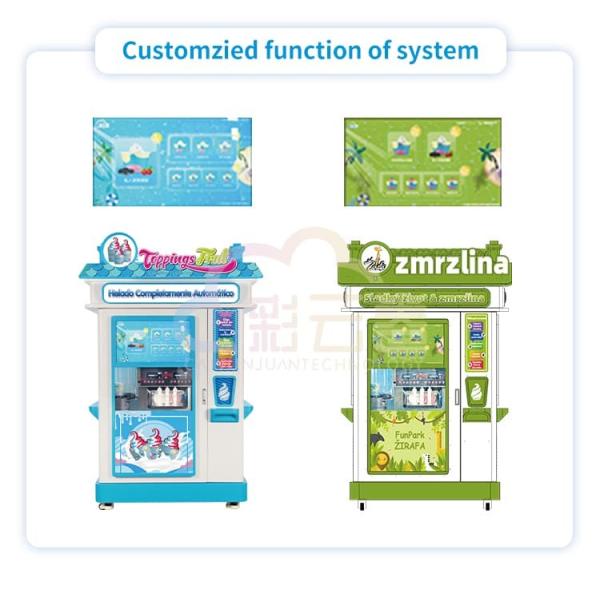 White Automatic Coin Operated Ice Cream Machine Vending With SDK Function