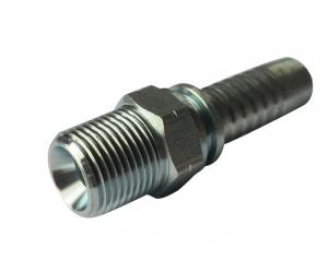 China 3 / 8 NPT Hydraulic Hose Fittings For High Pressure Rubber Hoses 15611 Carban Steel on sale