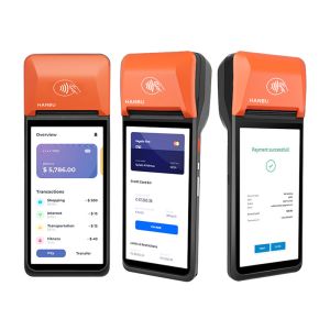 Android 14 Portable POS Systems Orange POS Systems For Restaurants