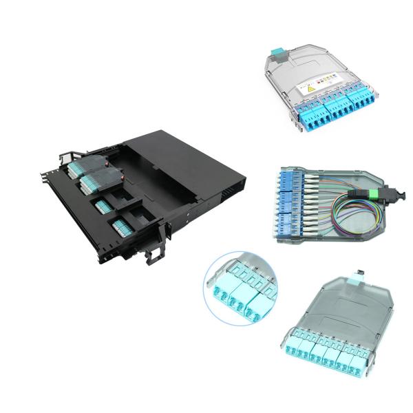 MPO/MTP - LC 12F Cassette Modular Patch Panel Cabinet 4u Fiber Enclosure