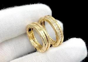China 3.26g weight 18K Solid Gold Jewellery Ring 0.4ct for Engagement Wedding ODM on sale