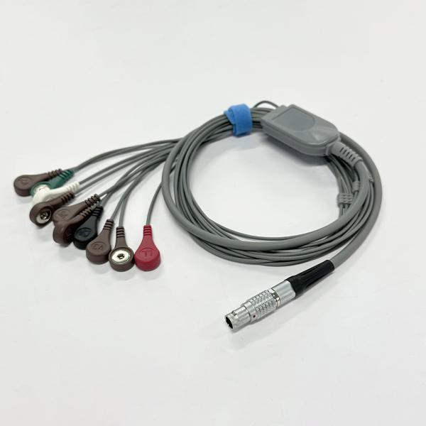 Compatible Landcom 10-lead Recorder ECG Holter Cable snap,10pin connector