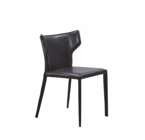 Quality Modern Iron Leather Furniture PU Dining Chairs With 4 Legs for sale