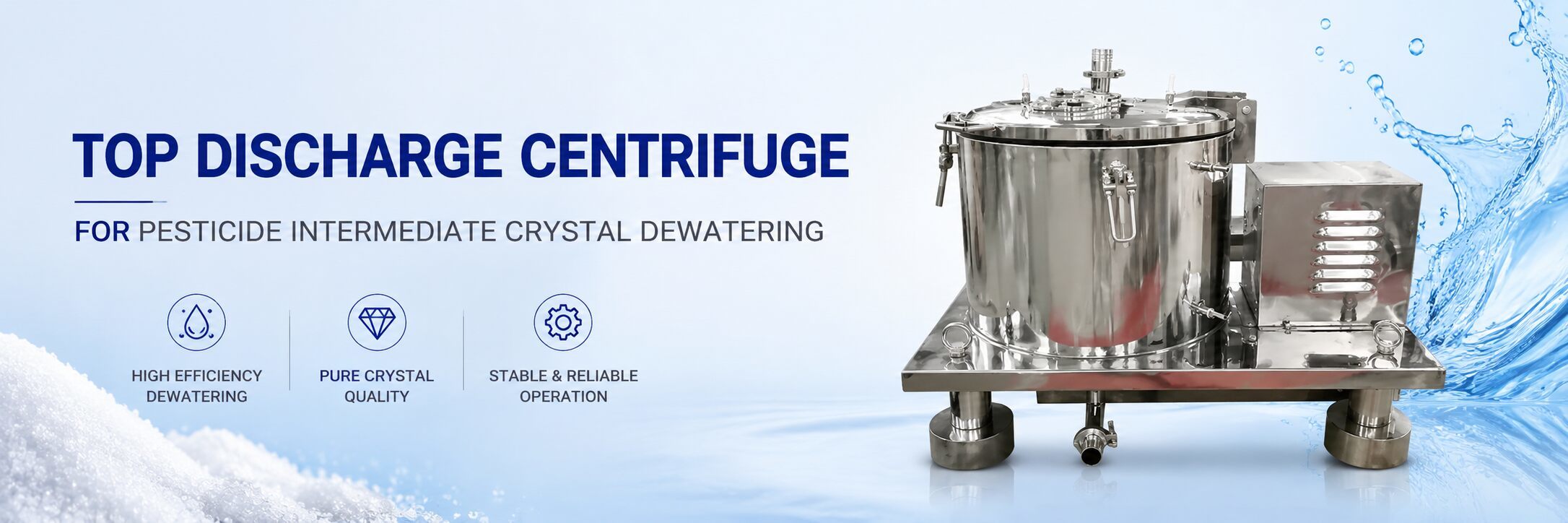 Top Discharge Centrifuge for Pesticide Intermediate Crystal Dewatering