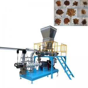 China Twin Screw Floating Fish Feed Extruder Machine Wet Type Fish Feeder Machine Line on sale