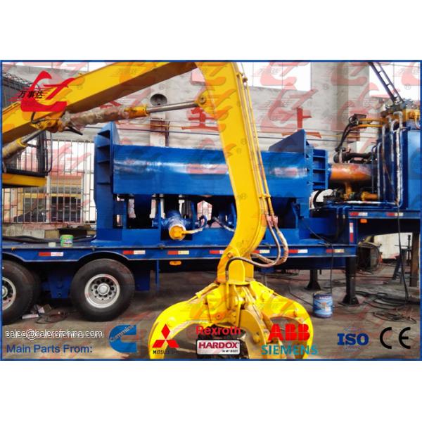 Portable Scrap Baler Logger Metal Baling Machine With Feeding Grab Automatic Control Customize Accepted